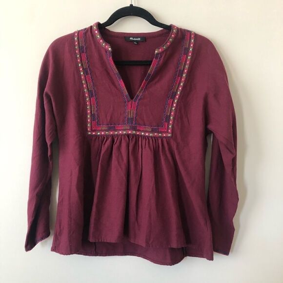 Madewell Boheme Popover Shirt (Size: Small) - Picture 2 of 6